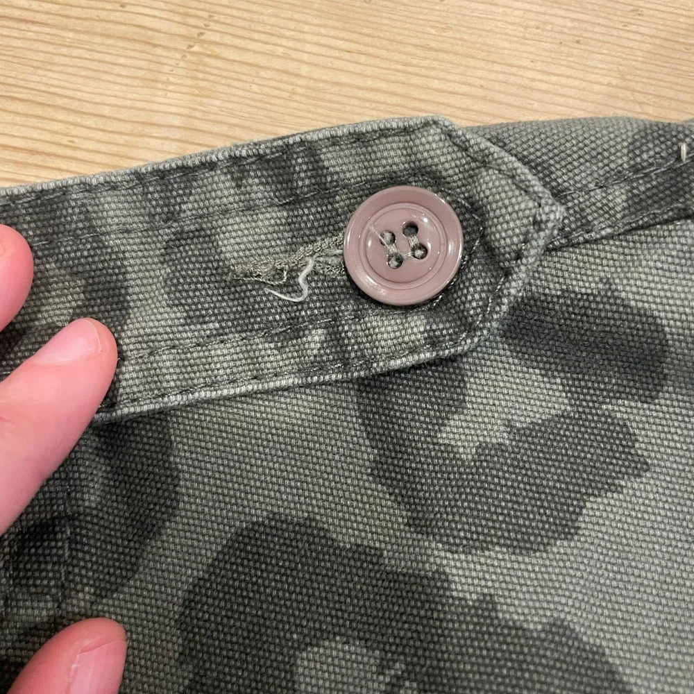 Ellison Olive Leopard Print Military Jacket - Picture 3 of 6